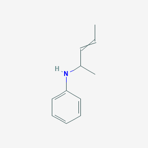 molecular formula C11H15N B14660571 N-(Pent-3-en-2-yl)aniline CAS No. 37857-41-3