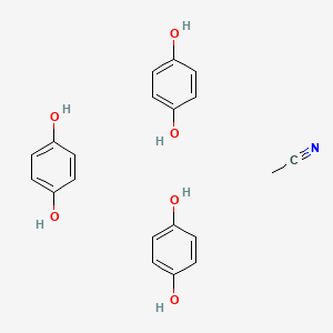molecular formula C20H21NO6 B14660603 Acetonitrile;benzene-1,4-diol CAS No. 51528-69-9
