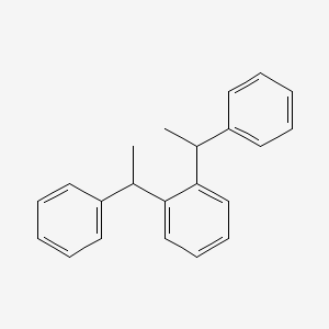 molecular formula C22H22 B14660723 Benzene, bis(1-phenylethyl)- CAS No. 52006-30-1