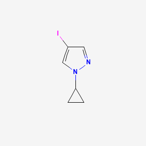 molecular formula C6H7IN2 B1466076 1-Cyclopropyl-4-iodo-1H-pyrazole CAS No. 1239363-40-6