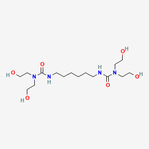 molecular formula C16H34N4O6 B14660772 Urea, N,N''-1,6-hexanediylbis[N',N'-bis(2-hydroxyethyl)- CAS No. 40405-46-7