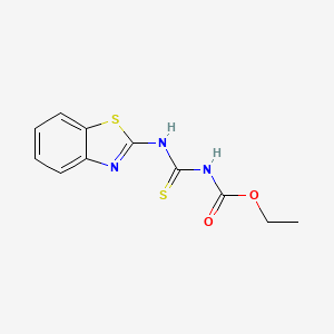 molecular formula C11H11N3O2S2 B14660804 Ethyl [(1,3-benzothiazol-2-yl)carbamothioyl]carbamate CAS No. 39136-55-5