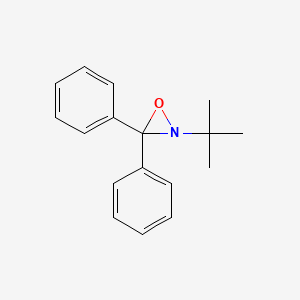 molecular formula C17H19NO B14660888 2-tert-Butyl-3,3-diphenyloxaziridine CAS No. 50781-01-6