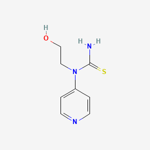 molecular formula C8H11N3OS B14660918 N-(2-Hydroxyethyl)-N-pyridin-4-ylthiourea CAS No. 52055-07-9