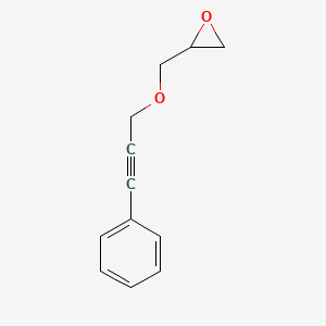 molecular formula C12H12O2 B14660992 2-{[(3-Phenylprop-2-yn-1-yl)oxy]methyl}oxirane CAS No. 42468-63-3