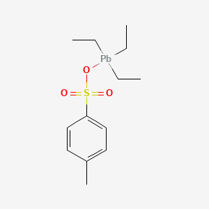 molecular formula C13H22O3PbS B14661043 Plumbane, (p-toluenesulfonyloxy)triethyl- CAS No. 43135-86-0