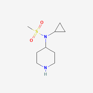 molecular formula C9H18N2O2S B1466112 N-cyclopropyl-N-(piperidin-4-yl)methanesulfonamide CAS No. 1131739-35-9