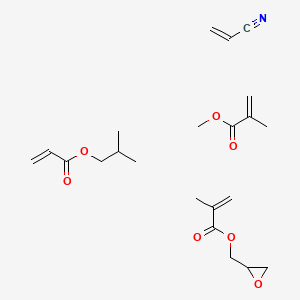molecular formula C22H33NO7 B14661221 Methyl 2-methylprop-2-enoate;2-methylpropyl prop-2-enoate;oxiran-2-ylmethyl 2-methylprop-2-enoate;prop-2-enenitrile CAS No. 40795-82-2