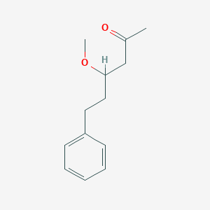 molecular formula C13H18O2 B14661240 4-Methoxy-6-phenylhexan-2-one CAS No. 52117-35-8