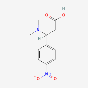 molecular formula C11H14N2O4 B14661255 3-(Dimethylamino)-3-(4-nitrophenyl)propanoic acid CAS No. 38448-05-4