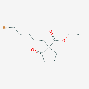 molecular formula C13H21BrO3 B14661281 Ethyl 1-(5-bromopentyl)-2-oxocyclopentane-1-carboxylate CAS No. 51566-65-5