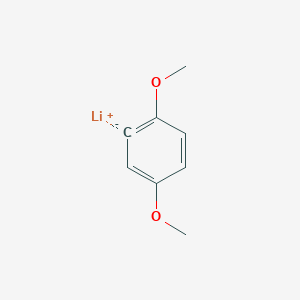 molecular formula C8H9LiO2 B14661307 lithium;1,4-dimethoxybenzene-6-ide CAS No. 39175-16-1