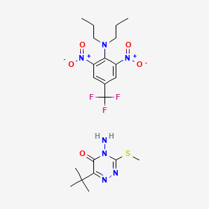 molecular formula C21H30F3N7O5S B14661391 Salute CAS No. 51394-31-1