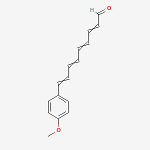 molecular formula C16H16O2 B14661472 9-(4-Methoxyphenyl)nona-2,4,6,8-tetraenal CAS No. 51079-97-1
