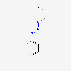 molecular formula C12H17N3 B14661485 Piperidine, 1-[(4-methylphenyl)azo]- CAS No. 51274-57-8