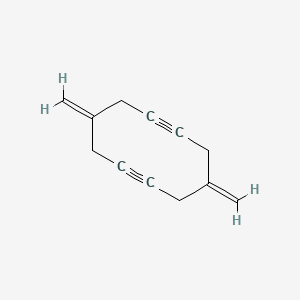molecular formula C12H12 B14661502 4,9-Dimethylidenecyclodeca-1,6-diyne CAS No. 40476-47-9