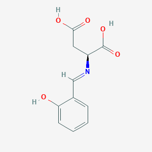 molecular formula C11H11NO5 B14661662 N-[(6-Oxocyclohexa-2,4-dien-1-ylidene)methyl]-L-aspartic acid CAS No. 51044-28-1