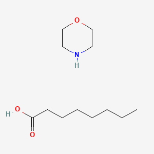 molecular formula C12H25NO3 B14661684 Caprylic acid, morpholine salt CAS No. 38344-72-8