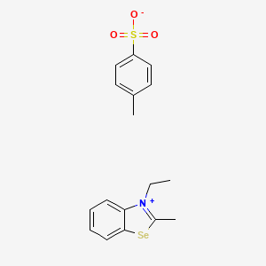 molecular formula C17H19NO3SSe B14661701 3-Ethyl-2-methylbenzoselenazolium 4-methylbenzenesulphonate CAS No. 42423-89-2