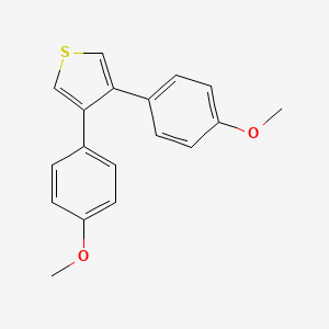 molecular formula C18H16O2S B14661703 Thiophene, 3,4-bis(4-methoxyphenyl)- CAS No. 51792-35-9