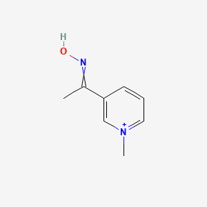 molecular formula C8H11N2O+ B14661721 Pyridinium, 3-[1-(hydroxyimino)ethyl]-1-methyl- CAS No. 45859-54-9