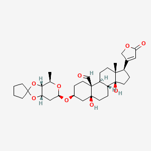 molecular formula C34H48O9 B14661737 Cyclopentanohelveticosid CAS No. 38561-79-4
