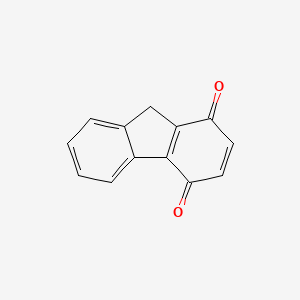molecular formula C13H8O2 B14661742 1h-Fluorene-1,4(9h)-dione CAS No. 42523-54-6