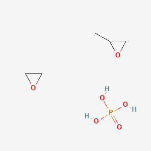 molecular formula C5H13O6P B14661795 2-Methyloxirane;oxirane;phosphoric acid CAS No. 37280-82-3