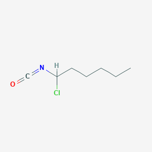 molecular formula C7H12ClNO B14661843 1-Chloro-1-isocyanatohexane CAS No. 50851-59-7