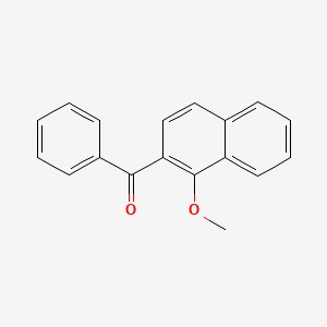 molecular formula C18H14O2 B14661850 Methanone, (1-methoxy-2-naphthalenyl)phenyl- CAS No. 43073-56-9