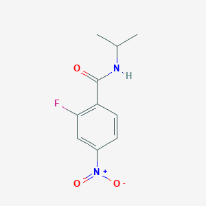 molecular formula C10H11FN2O3 B1466189 2-Fluoro-N-isopropyl-4-nitrobenzamide CAS No. 927209-10-7