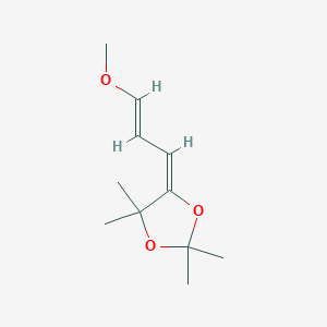 molecular formula C11H18O3 B14661912 2,2,4,4-Tetramethyl-5-methoxyallylidene-1,3-dioxolane CAS No. 49803-93-2