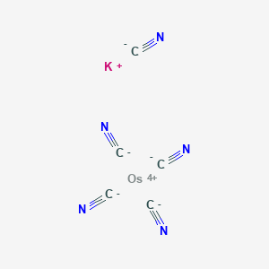 molecular formula C5KN5Os B14661932 Osmium(4+) potassium cyanide (1/1/5) CAS No. 38192-69-7