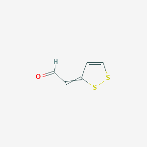 molecular formula C5H4OS2 B14661983 Acetaldehyde, 3H-1,2-dithiol-3-ylidene-, (Z)- CAS No. 39196-46-8