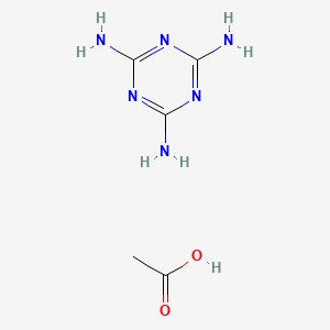 molecular formula C5H10N6O2 B14662047 Melamine acetate CAS No. 51674-15-8