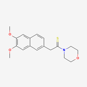 molecular formula C18H21NO3S B14662083 2-(6,7-Dimethoxynaphthalen-2-yl)-1-(morpholin-4-yl)ethanethione CAS No. 37707-81-6