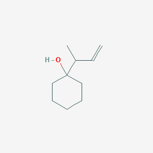 molecular formula C10H18O B14662091 Cyclohexanol, 1-(1-methyl-2-propenyl)- CAS No. 36971-11-6
