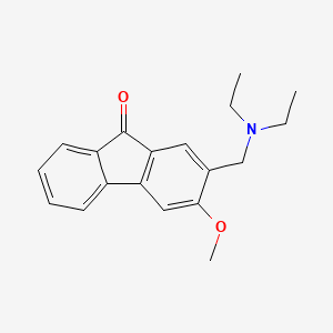 molecular formula C19H21NO2 B14662156 Fluoren-9-one, 2-(diethylamino)methyl-3-methoxy- CAS No. 42839-77-0