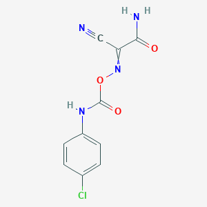 molecular formula C10H7ClN4O3 B14662163 2-({[(4-Chlorophenyl)carbamoyl]oxy}imino)-2-cyanoacetamide CAS No. 50834-00-9