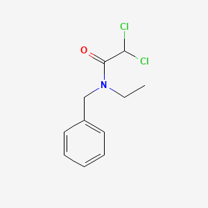 molecular formula C11H13Cl2NO B14662213 Acetamide, 2,2-dichloro-N-ethyl-N-(phenylmethyl)- CAS No. 39084-68-9