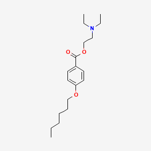 molecular formula C19H31NO3 B14662244 Benzoic acid, 4-(hexyloxy)-, 2-(diethylamino)ethyl ester CAS No. 38973-74-9