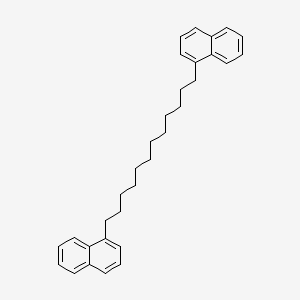 molecular formula C32H38 B14662288 Naphthalene, 1,1'-(1,12-dodecanediyl)bis- CAS No. 38412-20-3