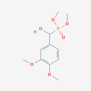 molecular formula C11H17O6P B14662414 Dimethyl [(3,4-dimethoxyphenyl)(hydroxy)methyl]phosphonate CAS No. 50392-57-9