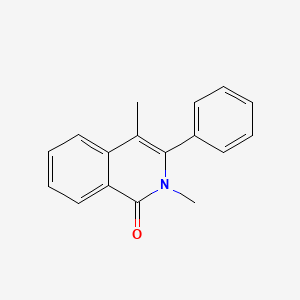 molecular formula C17H15NO B14662431 1(2H)-Isoquinolinone, 2,4-dimethyl-3-phenyl- CAS No. 51089-64-6