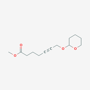molecular formula C13H20O4 B14662493 Methyl 7-[(oxan-2-yl)oxy]hept-5-ynoate CAS No. 50781-90-3