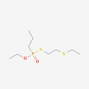 molecular formula C9H21O2PS2 B14662514 O-Ethyl S-[2-(ethylsulfanyl)ethyl] propylphosphonothioate CAS No. 50728-08-0