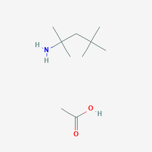 molecular formula C10H23NO2 B14662536 acetic acid;2,4,4-trimethylpentan-2-amine CAS No. 43077-72-1