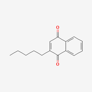 molecular formula C15H16O2 B14662543 2-Pentylnaphthalene-1,4-dione CAS No. 41245-43-6