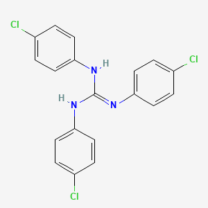 molecular formula C19H14Cl3N3 B14662551 N,N',N''-Tris(4-chlorophenyl)guanidine CAS No. 47459-90-5