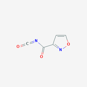 molecular formula C5H2N2O3 B14662566 1,2-Oxazole-3-carbonyl isocyanate CAS No. 38027-53-1